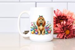 Vibrant Cocker Spaniel with Christmass Decorations PNG Product Image 2