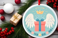 Round Christmas Ornament Sublimation|Clipart Product Image 2