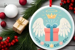 Round Christmas Ornament Sublimation|Clipart Product Image 2