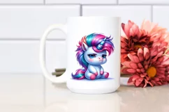 Cute Baby Unicorn Sitting PNG Product Image 2