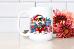 Expressive Akita in Winter PNG Product Image 2