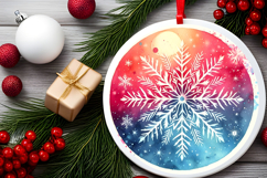 Round Christmass Ornament PNG Product Image 2