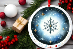 Round Christmass Ornament PNG Product Image 2