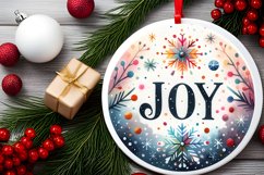 Round Christmas Ornament Sublimation|Clipart Product Image 2