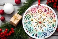 Round Christmas Ornament Sublimation|Clipart Product Image 2