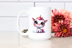 Expressive Unicorn Baby Face PNG Product Image 2
