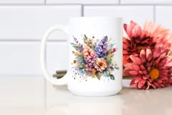 Colorfull Bouquet Gold Foil Hyacinth Splash | Sublimation | Product Image 2
