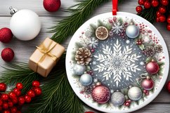 Round Christmas Ornament Sublimation|Clipart Product Image 2