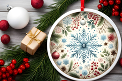 Round Christmass Ornament PNG Product Image 2