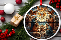 Round Christmass Ornament PNG Product Image 2