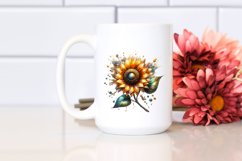 Shiny Sunflower Splash | Sublimation | Clipart Product Image 2
