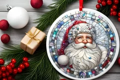 Round Christmas Ornament Sublimation|Clipart Product Image 2