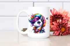 Expressive Unicorn with Cool Haircut PNG Product Image 2