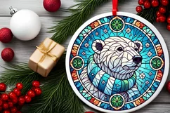 Round Christmas Ornament Sublimation|Clipart Product Image 2