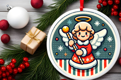 Round Christmass Ornament PNG Product Image 2