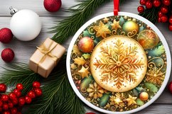 Round Christmas Ornament Sublimation|Clipart Product Image 2