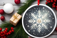 Round Christmas Ornament Sublimation|Clipart Product Image 2