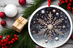 Round Christmass Ornament PNG Product Image 2