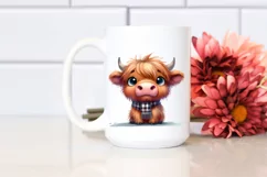 Expressive Very Funny Highland Cow PNG Product Image 2