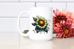 Shiny Sunflower Metallic | Sublimation | Clipart Product Image 2