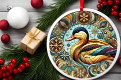 Round Christmas Ornament Sublimation|Clipart Product Image 2