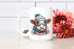 Colorful Baby Cow in Skier's Goggles Product Image 2