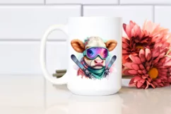 Colorful Baby Cow in Skier's Goggles Product Image 2