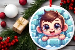 Round Christmas Ornament Sublimation|Clipart Product Image 2