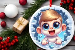 Round Christmas Ornament Sublimation|Clipart Product Image 2