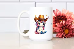 Cute Baby Unicorn with Cowboy Hat Product Image 2