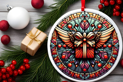 Round Christmass Ornament PNG Product Image 2