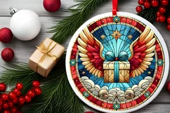 Round Christmas Ornament Sublimation|Clipart Product Image 2