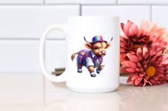 Colorful Baby Highland Cow in Dancer&#039;s Attire Product Image 2