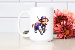 Colorful Baby Highland Cow in Dancer's Attire Product Image 2