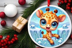 Round Christmas Ornament Sublimation|Clipart Product Image 2