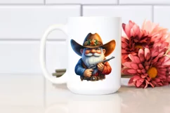 Detailed Vibrant Cowboy Gnome, PNG Product Image 2