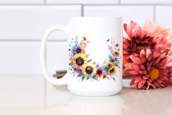 Watercolor Abstract Colorful Sunflower Clipart Product Image 2