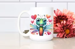 Vibrant Dragonfly Love Sign Clipart Product Image 2