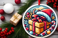 Round Christmas Ornament Sublimation|Clipart Product Image 2