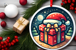Round Christmass Ornament PNG Product Image 2