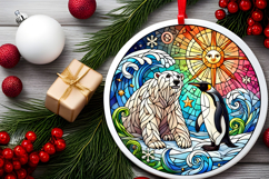 Round Christmass Ornament PNG Product Image 2
