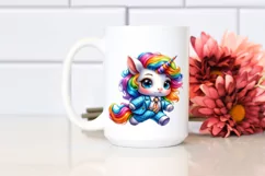 Running Dressed Baby Unicorn, PNG Product Image 2