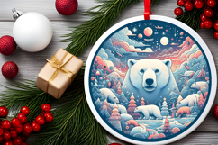 Round Christmass Ornament PNG Product Image 2