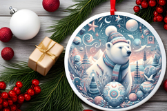 Round Christmass Ornament PNG Product Image 2