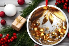 Round Christmas Ornament Sublimation|Clipart Product Image 2