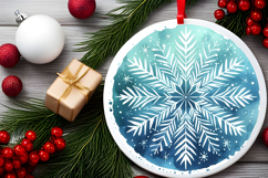 Round Christmass Ornament PNG Product Image 2