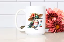 Baby Hummingbird Watercolor Clipart Product Image 2