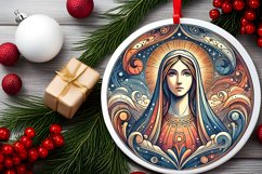 Round Christmas Ornament Sublimation|Clipart Product Image 2