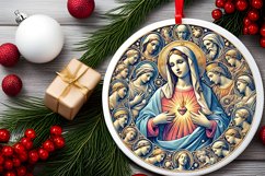 Round Christmas Ornament Sublimation|Clipart Product Image 2