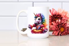 Colorful Baby Unicorn in Volta Dancer&#039;s Outfit Product Image 2